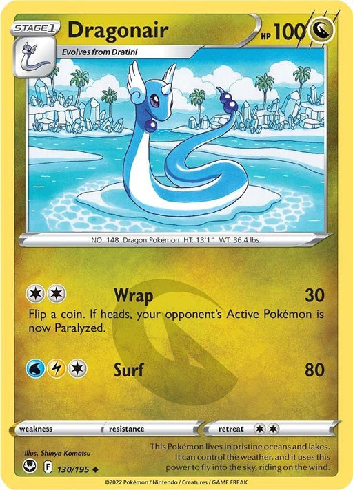 Pokemon Dragonair 130/195 SWSH12: Silver Tempest Reverse Holo - EternaCards