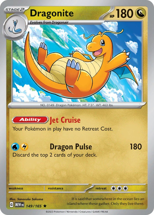 Pokemon Dragonite 149/165 SV: Scarlet & Violet 151 Holo - EternaCards