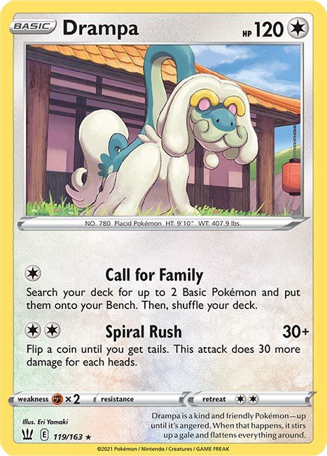 Pokemon Drampa 119/163 SWSH05: Battle Styles Normal - Eterna Cards
