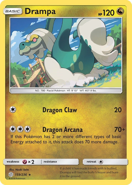 Pokemon Drampa 159/236 SM - Cosmic Eclipse Normal - Eterna Cards
