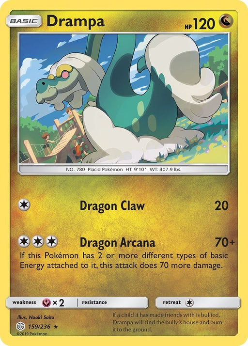 Pokemon Drampa 159/236 SM - Cosmic Eclipse Normal - Eterna Cards