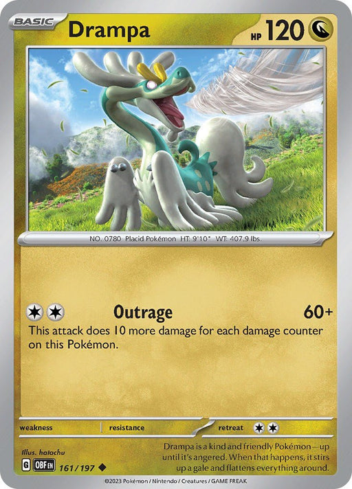 Pokemon Drampa 161/197 SV03: Obsidian Flames Normal - EternaCards