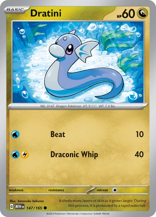 Pokemon Dratini 147/165 SV: Scarlet & Violet 151 Reverse Holo - EternaCards