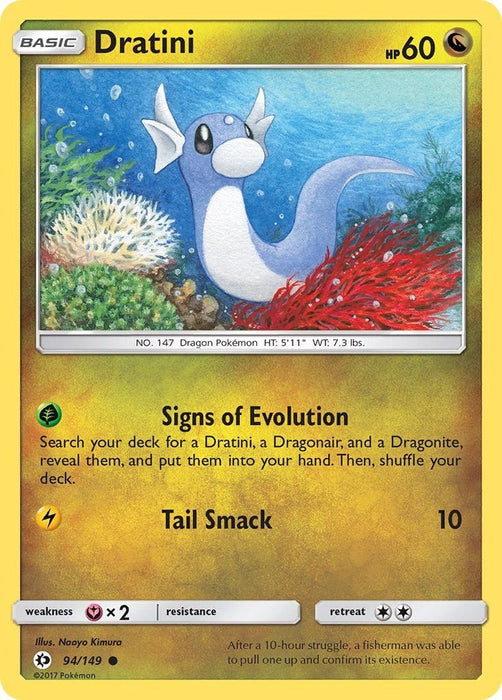 Pokemon Dratini 94/149 SM Base Set Normal - Eterna Cards
