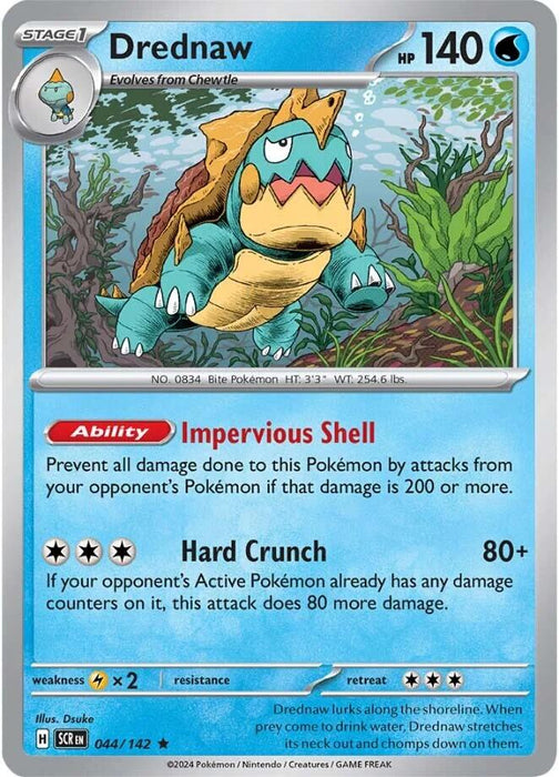 Pokemon Drednaw 044/142 SV07: Stellar Crown Reverse Holo - EternaCards