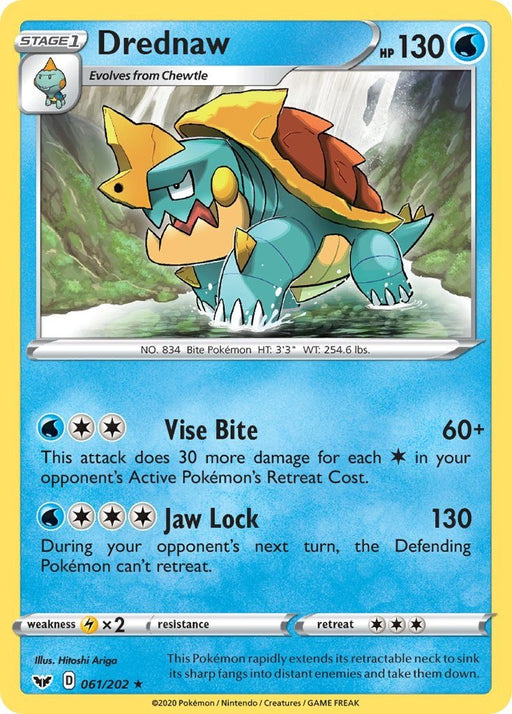 Pokemon Drednaw 061/202 SWSH01: Sword & Shield Base Set Normal - Eterna Cards