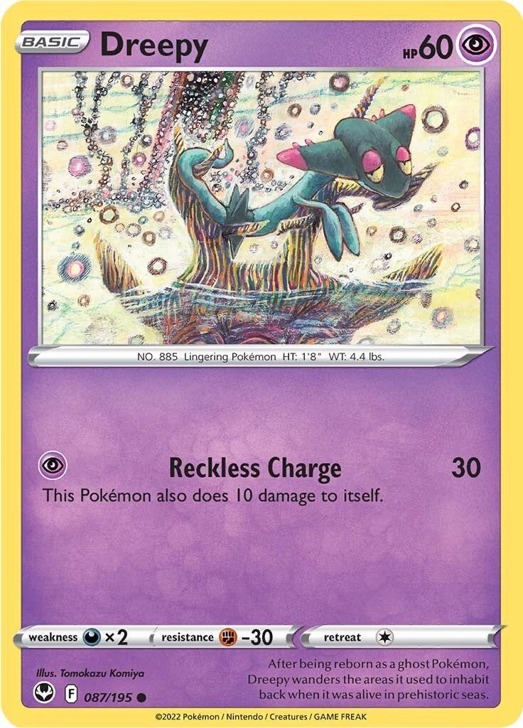 Pokemon Dreepy 087/195 SWSH12: Silver Tempest Normal