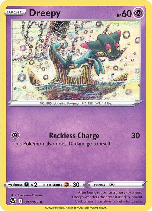 Pokemon Dreepy 087/195 SWSH12: Silver Tempest Reverse Holo - EternaCards