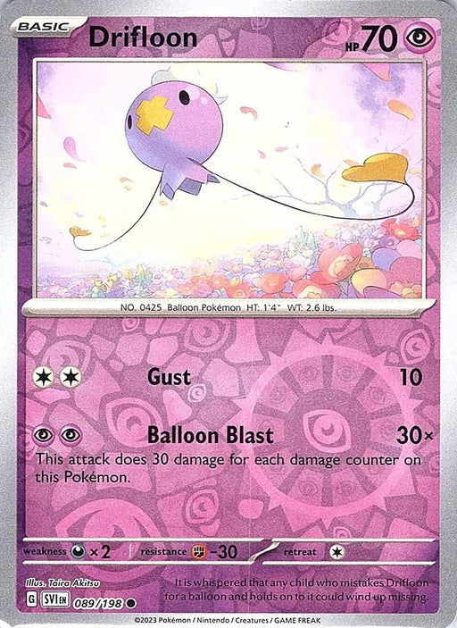 Pokemon Drifloon 089/198 SV01: Scarlet & Violet Base Set Normal - Eterna Cards