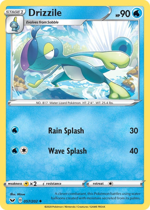 Pokemon Drizzile (057) 057/202 SWSH01: Sword & Shield Base Set Normal - Eterna Cards