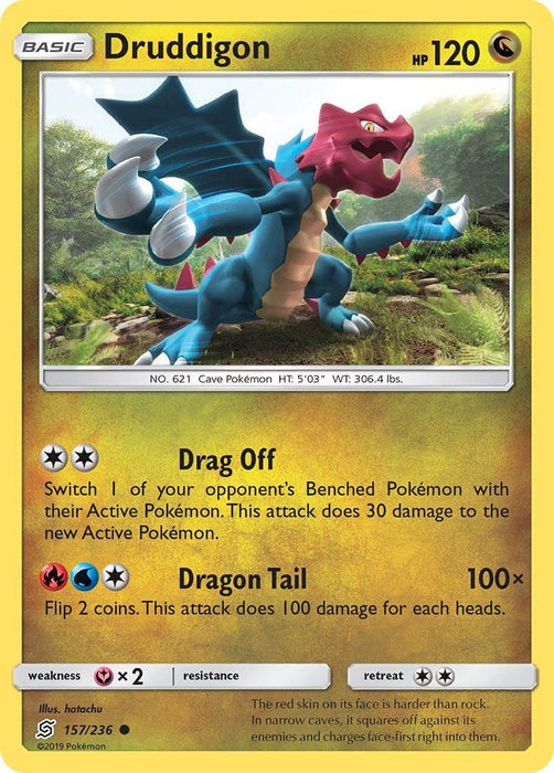 Pokemon Druddigon 157/236 SM - Unified Minds Normal - Eterna Cards