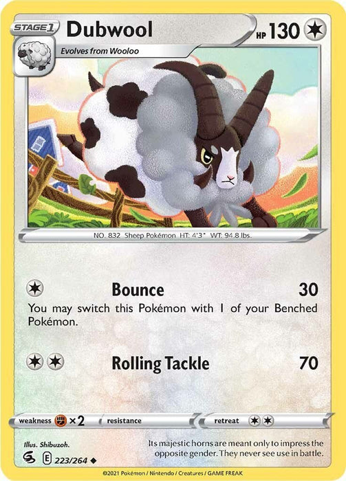 Pokemon Dubwool 223/264 SWSH08: Fusion Strike Normal - Eterna Cards