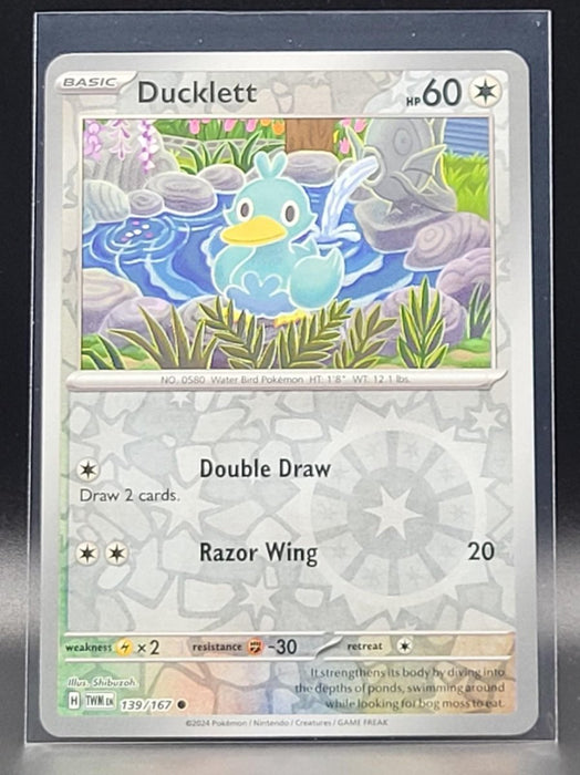 Pokemon Ducklett 139/167 SV06: Twilight Masquerade Normal - Eterna Cards