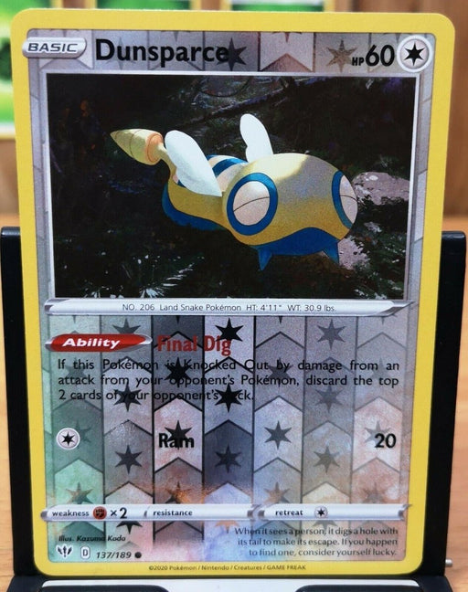 Pokemon Dunsparce 137/189 SWSH03: Darkness Ablaze Normal - Eterna Cards