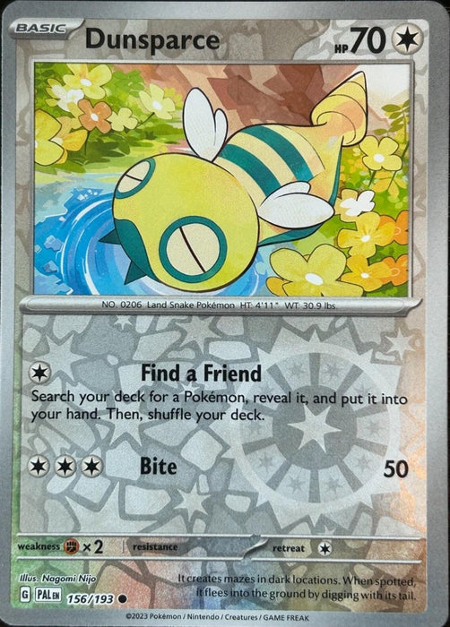Pokemon Dunsparce 156/193 SV02: Paldea Evolved Normal - Eterna Cards