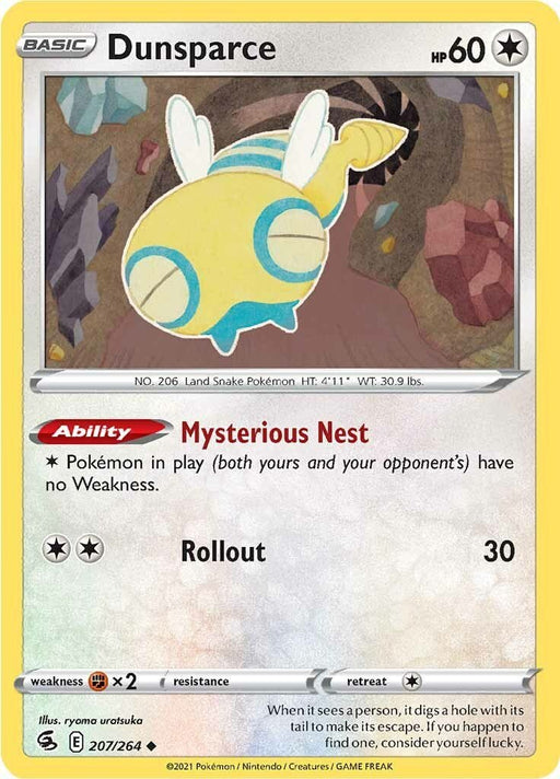 Pokemon Dunsparce 207/264 SWSH08: Fusion Strike Normal - EternaCards
