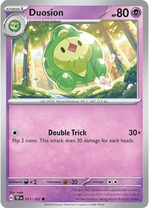 Pokemon Duosion 071/162 SV05: Temporal Forces Normal - EternaCards