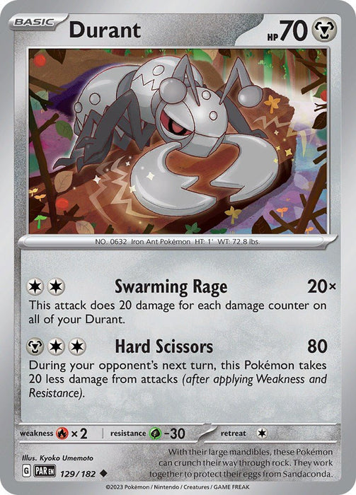 Pokemon Durant 129/182 SV04: Paradox Rift Normal - EternaCards