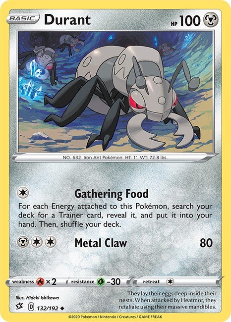 Pokemon Durant 132/192 SWSH02: Rebel Clash Reverse Holo - EternaCards