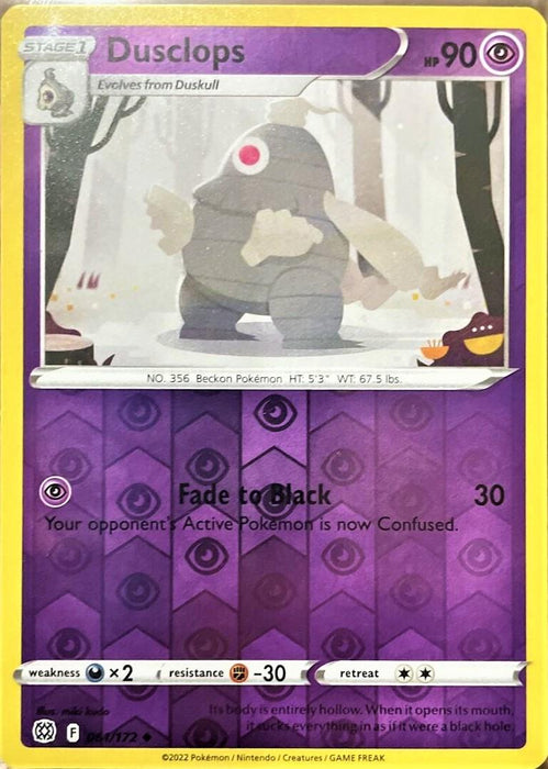 Pokemon Dusclops 061/172 SWSH09: Brilliant Stars Normal - Eterna Cards