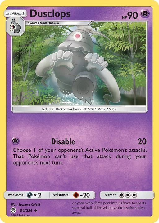 Pokemon Dusclops 84/236 SM - Cosmic Eclipse Normal - EternaCards