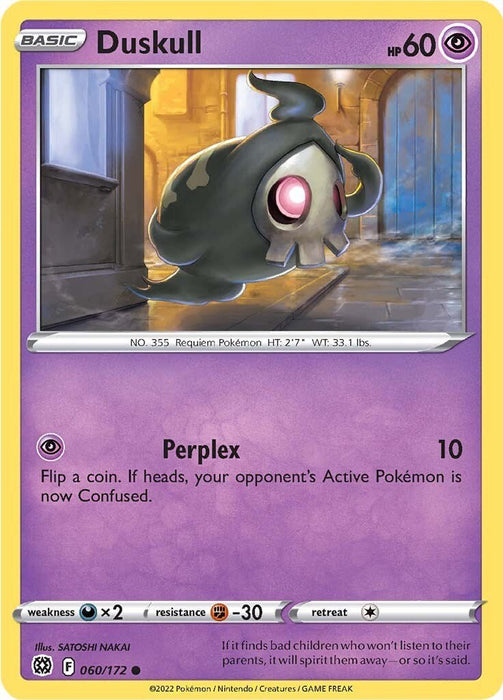 Pokemon Duskull 060/172 SWSH09: Brilliant Stars Normal - EternaCards