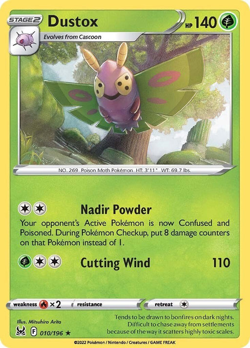 Pokemon Dustox 010/196 SWSH11: Lost Origin Reverse Holo - EternaCards