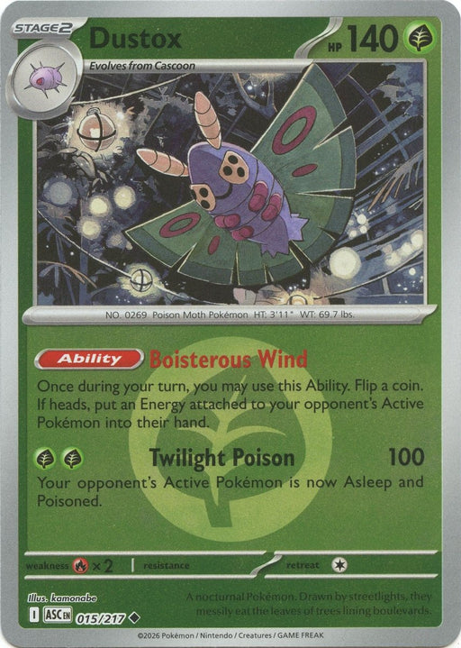 Pokemon Dustox - 015/217 (Energy Symbol Pattern) 015/217 ME: Ascended Heroes Reverse Holo - Eterna Cards