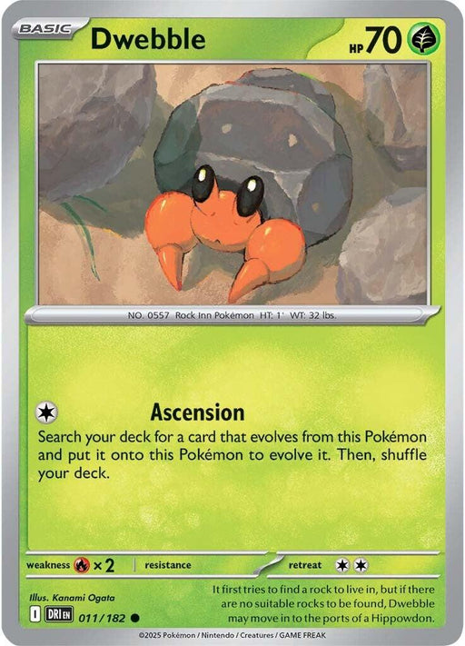 Pokemon Dwebble 011/182 SV10: Destined Rivals Normal - EternaCards