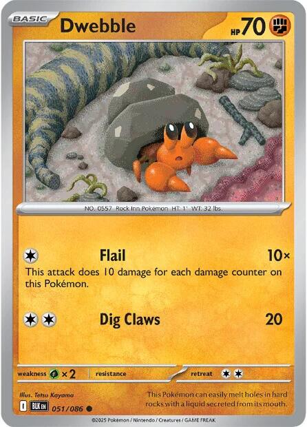 Pokemon Dwebble 051/086 SV: Black Bolt Normal - EternaCards