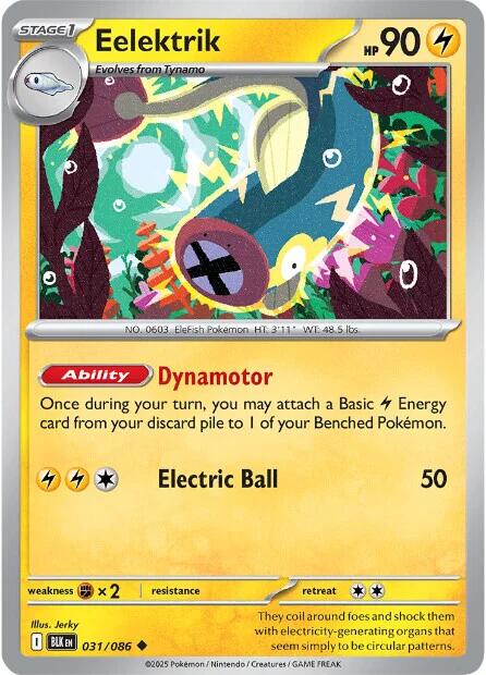 Pokemon Eelektrik 031/086 SV: Black Bolt Normal - EternaCards
