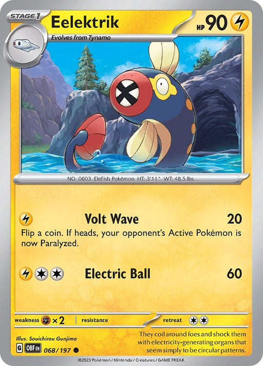 Pokemon Eelektrik 068/197 SV03: Obsidian Flames Normal - EternaCards