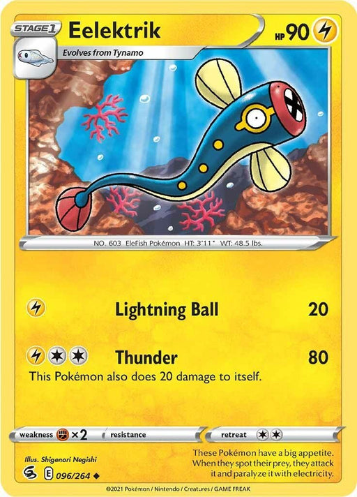 Pokemon Eelektrik 096/264 SWSH08: Fusion Strike Reverse Holo - EternaCards
