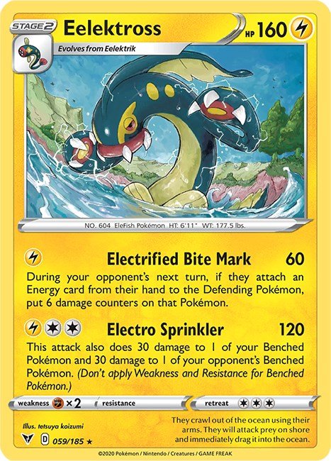 Pokemon Eelektross 059/185 SWSH04: Vivid Voltage Normal - Eterna Cards