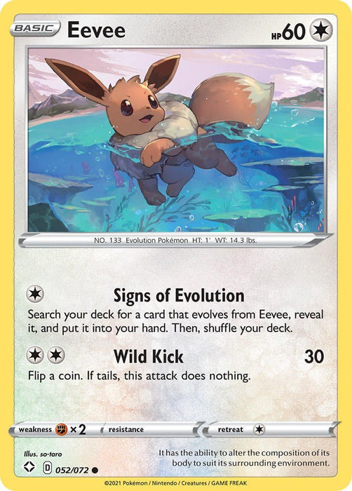 Pokemon Eevee 052/072 Shining Fates Normal - EternaCards