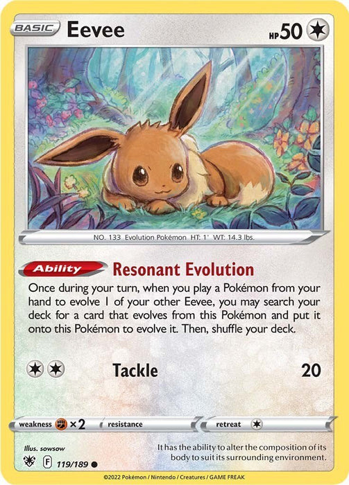 Pokemon Eevee 119/189 SWSH10: Astral Radiance Normal - EternaCards