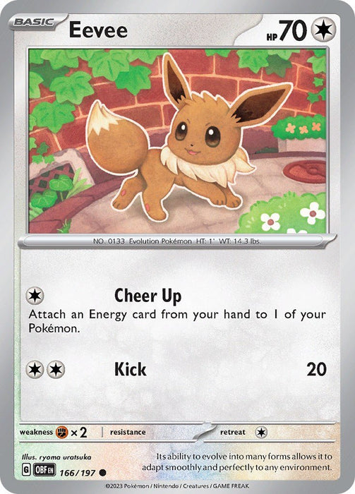 Pokemon Eevee 166/197 SV03: Obsidian Flames Normal - EternaCards