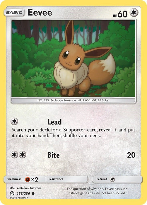 Pokemon Eevee - 166/236 SM - Cosmic Eclipse Normal - Eterna Cards
