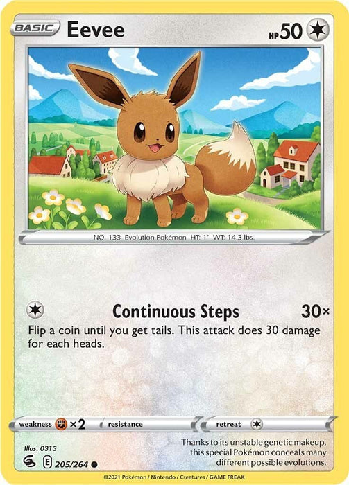 Pokemon Eevee 205/264 SWSH08: Fusion Strike Normal - EternaCards