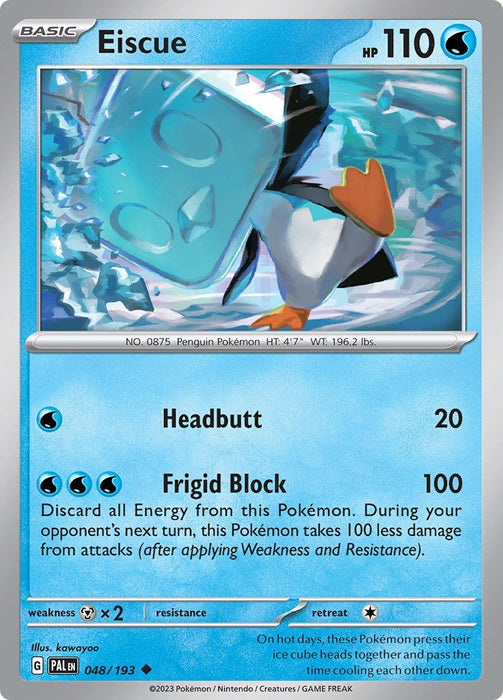 Pokemon Eiscue - 048/193 048/193 SV02: Paldea Evolved Normal - EternaCards