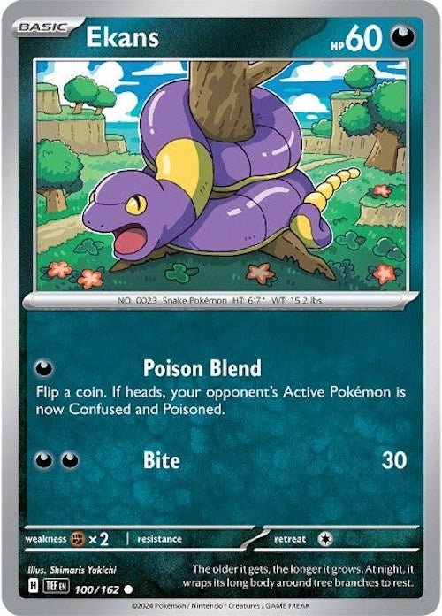 Pokemon Ekans 100/162 SV05: Temporal Forces Normal - EternaCards
