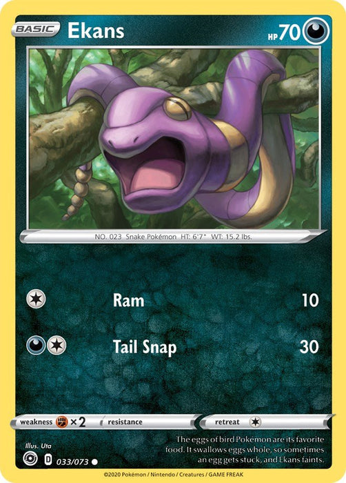 Pokemon Ekans 33/73 Champion's Path Normal - EternaCards