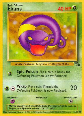 Pokemon Ekans 46/62 Fossil Unlimited - Eterna Cards