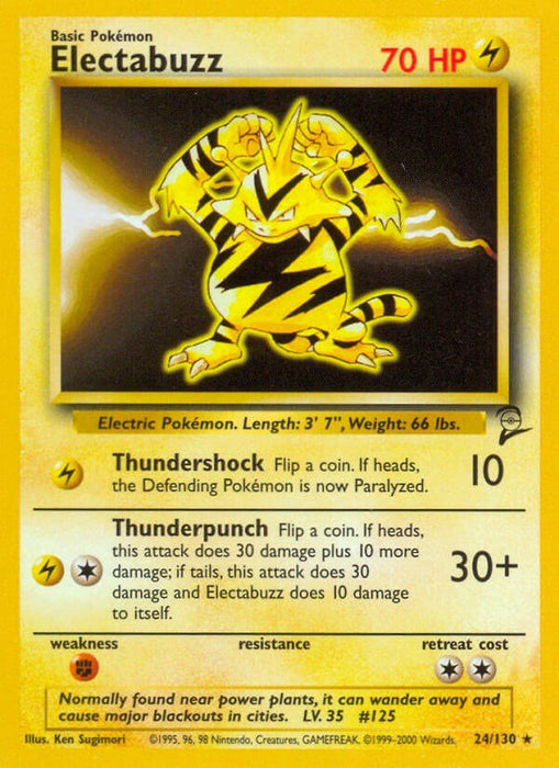 Pokemon Electabuzz 024/130 Base Set 2 Normal - Eterna Cards