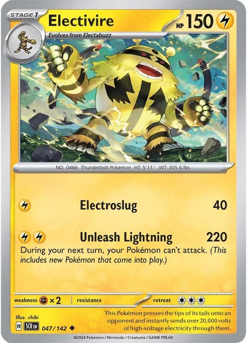 Pokemon Electivire 047/142 SV07: Stellar Crown Normal - EternaCards