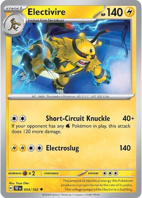 Pokemon Electivire 054/162 SV05: Temporal Forces Normal - EternaCards