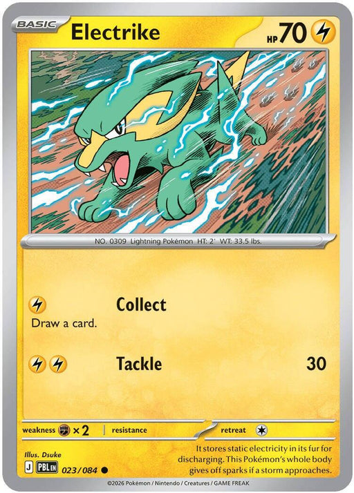 Pokemon Electrike 023/084 ME05: Pitch Black Reverse Holo - Eterna Cards