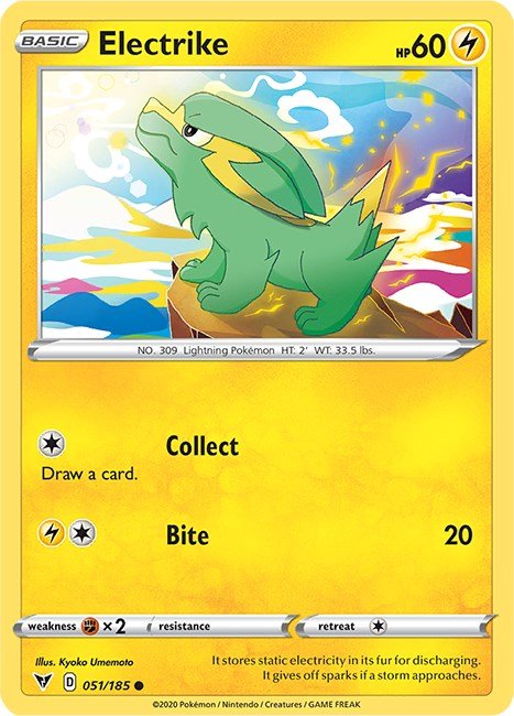 Pokemon Electrike 051/185 SWSH04: Vivid Voltage Normal - EternaCards
