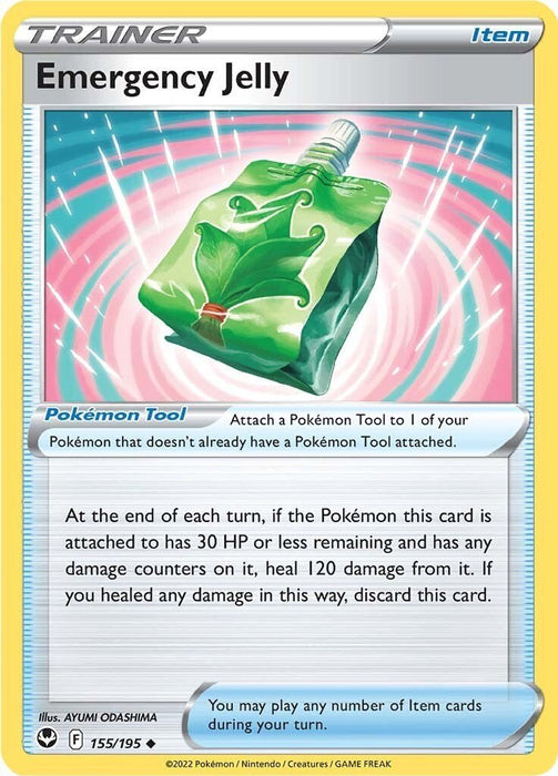 Pokemon Emergency Jelly 155/195 SWSH12: Silver Tempest Reverse Holo - EternaCards