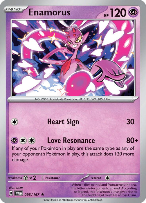 Pokemon Enamorus - 093/167 093/167 SV06: Twilight Masquerade Holo - EternaCards